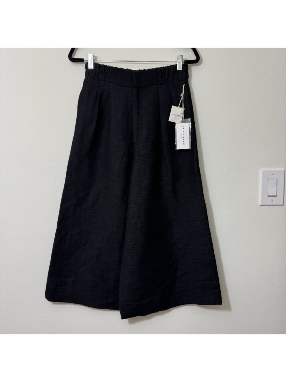 Apiece Apart Wide Leg Pants Size 2 Culotte Crop Linen Blend Pleated New